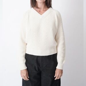 A New Day Cream V-Neck Women's Sweater